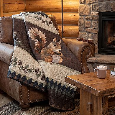 Donna Sharp Pine Circle Quilted Throw Blanket