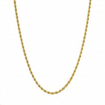 Lusso Platino Polished Rope Chain Necklace
