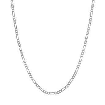 Lusso Platino Figaro Chain Necklace