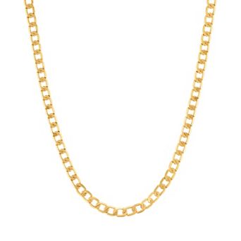 Lusso Platino Men's Curb Chain Necklace