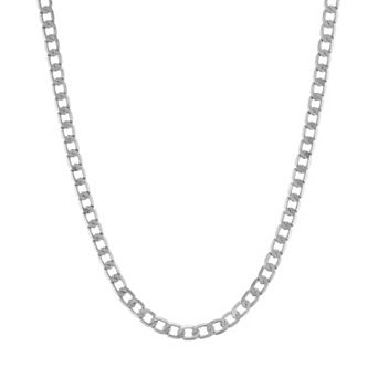 Lusso Platino Men's Curb Chain Necklace