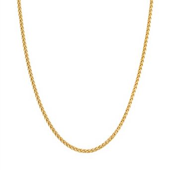 Lusso Platino Wheat Chain Necklace