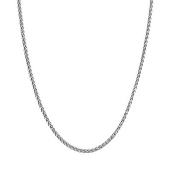 Lusso Platino Wheat Chain Necklace
