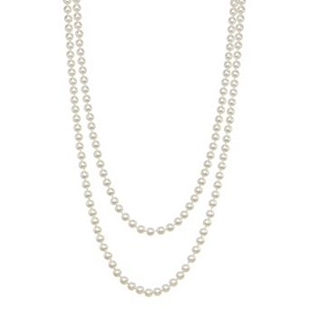 You're Invited Silver Tone Simulated Pearl Strand Necklace