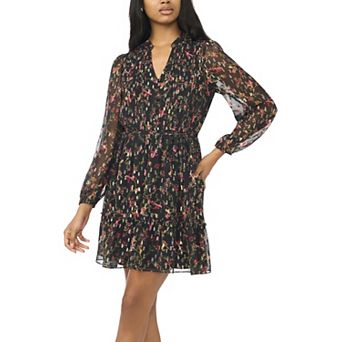 Women's MSK Button-Front Pleated Mini Dress