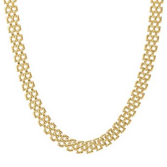 Lusso Platino Polished Panther Chain Necklace