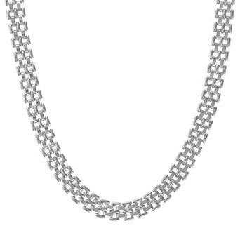 Lusso Platino Polished Panther Chain Necklace