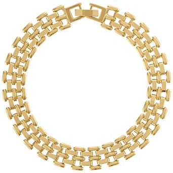 Lusso Platino Polished Panther Chain Bracelet