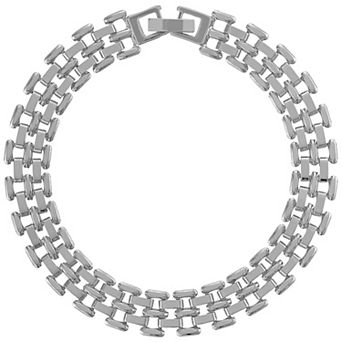 Lusso Platino Polished Panther Chain Bracelet