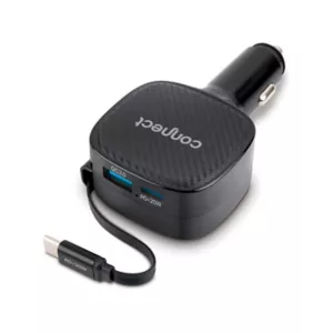 Connect Extendable 3-in-1 Car Charger with Fast Charging