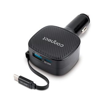 Connect Extendable 3-in-1 Car Charger with Fast Charging
