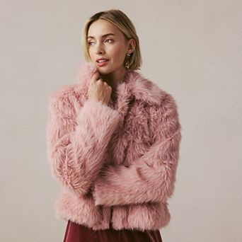Petite LC Lauren Conrad Faux Fur Short Jacket