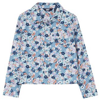 Girls 2-20 Lands' End Long Sleeve Printed Flannel Shirt