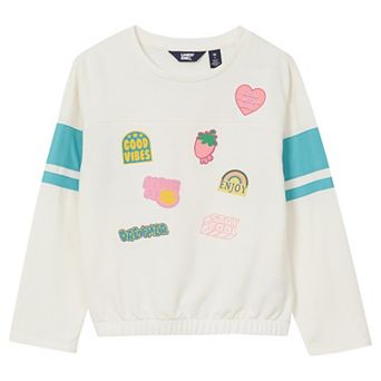 Girls 8-16 Lands' End Long Sleeve Varsity Top with Graphic