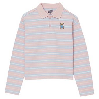 Girls 2-16 Lands' End Long Sleeve Collared Polo Shirt with Embroidery