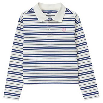 Girls 2-16 Lands' End Long Sleeve Collared Polo Shirt with Embroidery