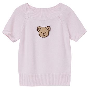Girls 2-16 Lands' End Short Sleeve Fitted Knit Sweater Top