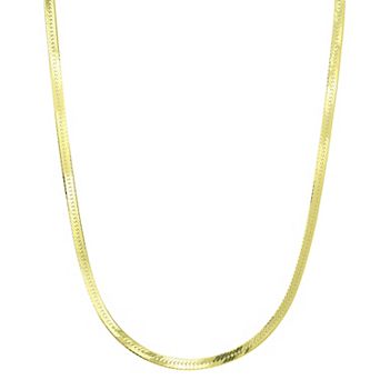 Argento Forte Sterling Silver Herringbone Chain Necklace