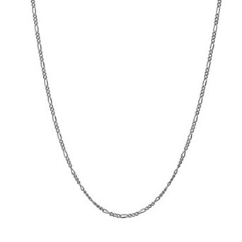 Argento Forte Sterling Silver Figaro Chain Necklace