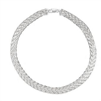 Argento Forte Sterling Silver Braided 10-Strand Necklace