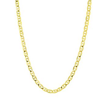 Argento Forte 14k Gold over Sterling Silver Mariner Chain Necklace
