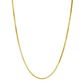 Argento Forte 14k Gold over Sterling Silver Box Chain Necklace