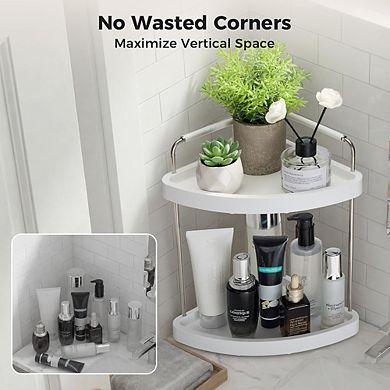 2-Tier Countertop Organizer Shelf, Bathroom & Vanity Storage Tray
