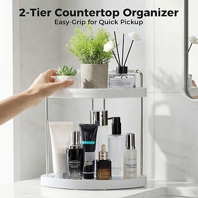 2-Tier Countertop Organizer Shelf, Bathroom & Vanity Storage Tray
