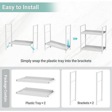 2-Tier Countertop Organizer Shelf, Bathroom & Vanity Storage Tray