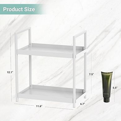 2-Tier Countertop Organizer Shelf, Bathroom & Vanity Storage Tray