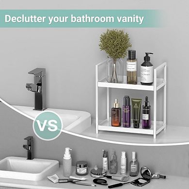 2-Tier Countertop Organizer Shelf, Bathroom & Vanity Storage Tray