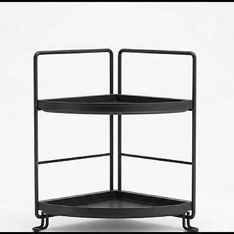2 tier Corner Countertop Organizer, Bathroom & Vanity Storage, Tool-Free Setup