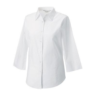 Russell Collection Womens/Ladies Easy-Care Fitted 3/4 Sleeve Shirt