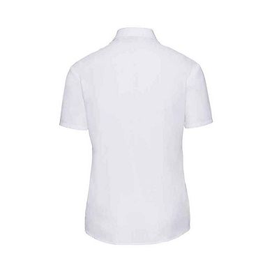 Russell Collection Womens/Ladies Poplin Short-Sleeved Shirt