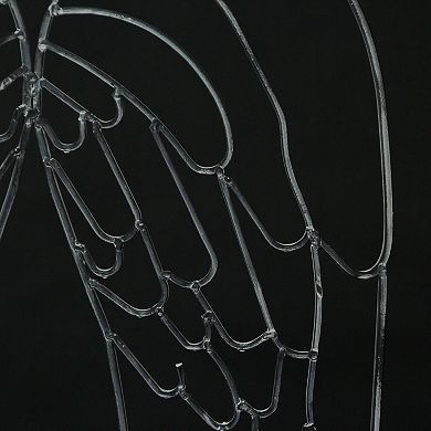 Metal Wire Art Angel Wings Wall Sculpture 25 inch