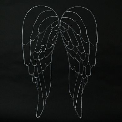 Metal Wire Art Angel Wings Wall Sculpture 25 inch