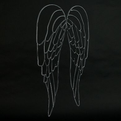 Metal Wire Art Angel Wings Wall Sculpture 25 inch