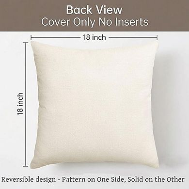 Spring Summer Throw Pillow Covers Set, Sunflower Truck Polyester Hidden Zipper Decor