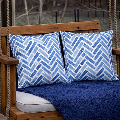 2 Pack Waterproof and Fade-Resistant Outdoor Throw Pillows Patio Cushion for Garden Poolside