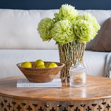 12x4" Mango Wood Round Decorative Bowl