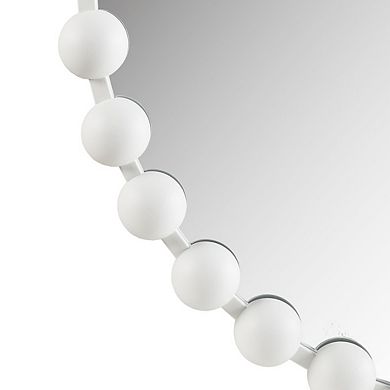 Beaded Round Wall Mirror 36"