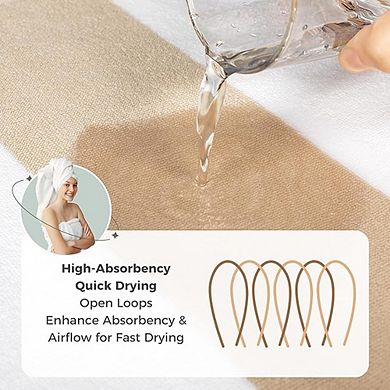 Cotton Oversized Beach Towel, Soft Absorbent Stripe Design
