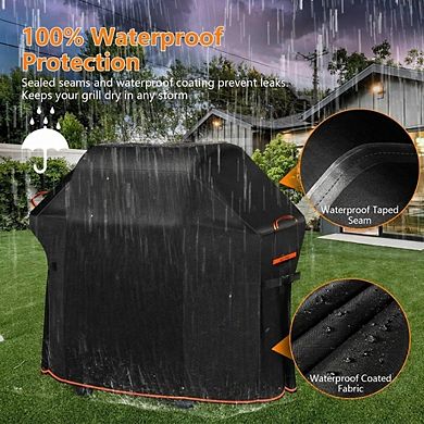 58 Inch Heavy Duty Grill Cover Waterproof UV Resistant Fits Genesis II 3 Burner 1 Piece