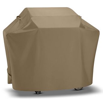 48 Inch Grill Cover Heavy Duty Waterproof Fade Resistant Fits 2 to 3 Burner Grills Taupe 1 pc