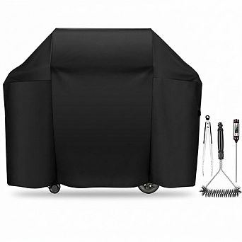 58 x 25 x 44.5 Inch Grill Cover for Genesis II 300 Series Gas Grill Set with Brush Tongs