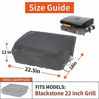 22 Inch Griddle Cover Water Resistant 600D Polyester Heavy Duty with Air Vent 1 Piece