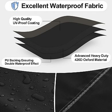 Waterproof Heavy Duty BBQ Grill Cover 58L x 24W x 44H Inch Black 1 Piece