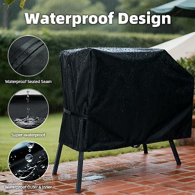 Griddle Cover for 22 Inch and 17 Inch with Hood and Stand Waterproof Windproof 1 Piece