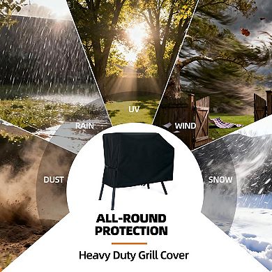 Griddle Cover for 22 Inch and 17 Inch with Hood and Stand Waterproof Windproof 1 Piece