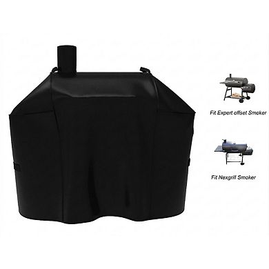 Waterproof Offset Smoker Grill Cover 56.5 x 28.25 x 40.75 Inch Black 1 Piece